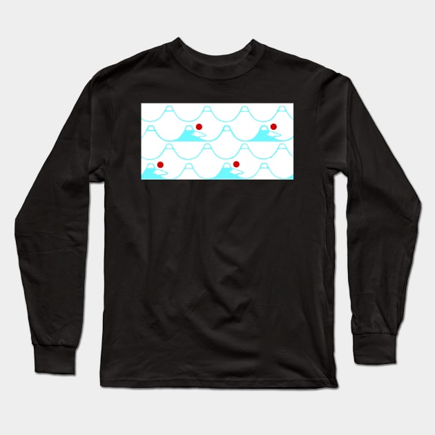 Fuji Pattern Long Sleeve T-Shirt by Bluesuiter